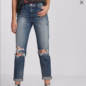 Express High-Rise Girlfriend Jeans